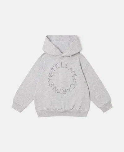 Stella Mccartney Circular Logo Hoodie In Gray