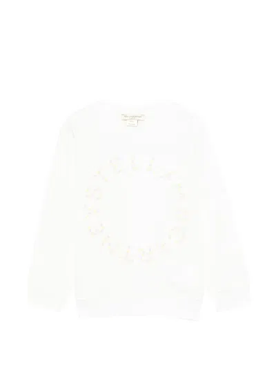 Stella Mccartney Kids' Circular Logo Sweatshirt In Neutral