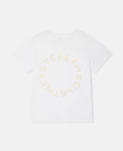 Stella Mccartney Kids' Circular Logo T-shirt In White