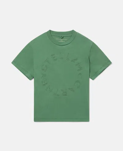 Stella Mccartney Kids' Circular Logo T-shirt In Green
