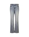 Stella Mccartney Clasp-embellished Tapered Jeans In Blue