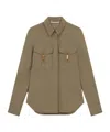 Stella Mccartney Clasp-embellished Shirt In Gray