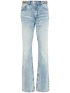 Stella Mccartney Clasp-embellished Tapered Jeans In Blau