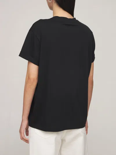 Stella Mccartney Classic Black T-shirt In Versatile Cotton