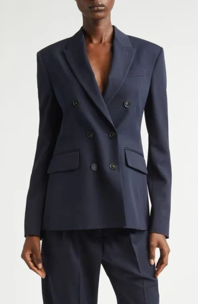 Stella Mccartney Classic Double Breasted Wool Jacket In Black