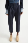Stella Mccartney Classic Tailored Wool Balloon Leg Trousers In Blue