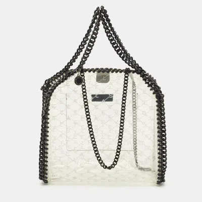 Pre-owned Stella Mccartney Clear Pvc Logo Falabella Tote