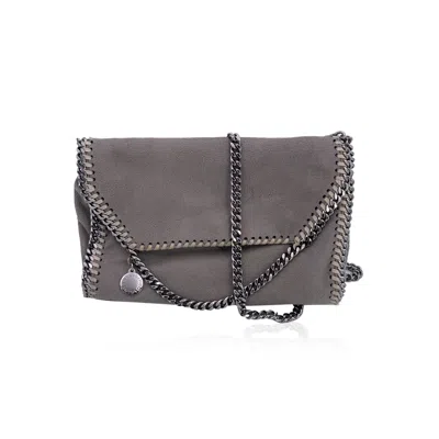 Stella Mccartney Cloth Crossbody Bag Falabella In Gray