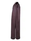 Stella Mccartney Chain Halterneck Satin Midi Dress In Brown