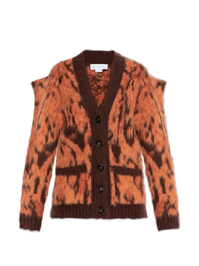 Stella Mccartney Cloud Leopard-print Cardigan In Brown