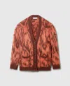 Stella Mccartney Cloud Leopard V-neck Cardigan In Multi