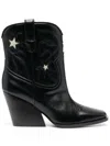 Stella Mccartney Cloudy Alter 85mm Embroidery Cowboy Boots In Black