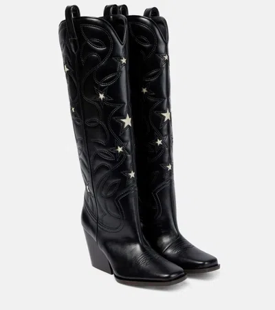 Stella Mccartney Cloudy Alter Mat Cowboy Boots In Black