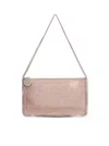 Stella Mccartney Dusty Pink Wallet Bag With Chain And Strass In Pink & Purple