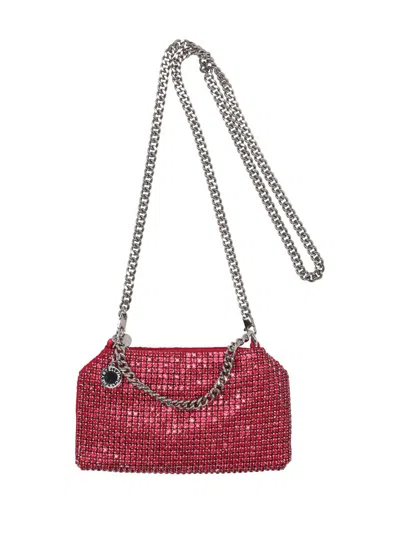 Stella Mccartney Clutch Soft All Over Crystal Mesh In Red