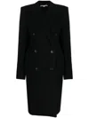 Stella Mccartney Double Breasted Long Sleeved Coat In Black