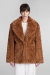 Stella Mccartney Short Jacket Fluffy Ginger In Brown