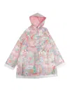 Stella Mccartney Long-sleeved Printed Raincoat In Pink
