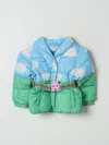 Stella Mccartney Farmyard Print Hooded Puffer Coat In Bunt