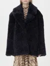 Stella Mccartney Navy Short Faux-shearling Jacket In Blue
