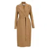 Stella Mccartney Belted Wrap Coat With Notched Lapel In Brown