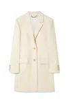 Stella Mccartney Structured Single-breasted Coat In Oat