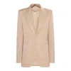 Stella Mccartney Oat Wool Blazer In Beige