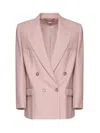 Stella Mccartney Oversized Double-breasted Jacket In Dusty Pink