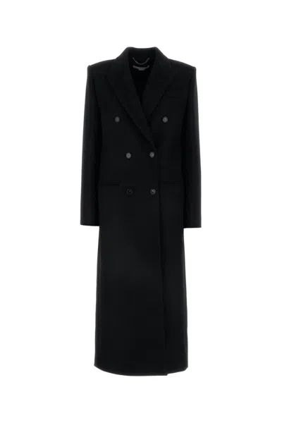 Stella Mccartney Double Breasted Oversized Coat In Ink