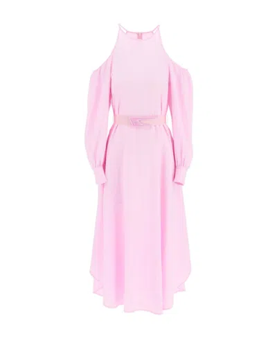 Stella Mccartney Cold-shoulder Belted Dress