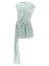 Stella Mccartney 'one Shoulder Draped Bird Print Dress'