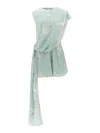 Stella Mccartney 'one Shoulder Draped Bird Print Dress'