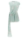 Stella Mccartney 'one Shoulder Draped Bird Print Dress'