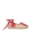Stella Mccartney + Net Sustain Gaia Embroidered Striped Raffia Espadrilles In Nude