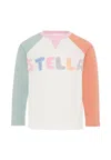 Stella Mccartney Color-block T-shirt With Logo For Girl In Multi