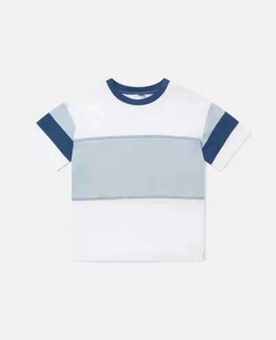 Stella Mccartney Kids' Color Blocked T-shirt In Blue