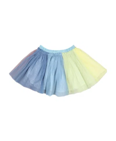 Stella Mccartney Color Matching Design Half-length Skirt In Blue