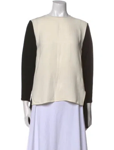 Pre-owned Stella Mccartney Colorblock Pattern Bateau Neckline Top