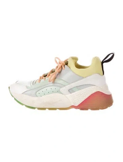 Pre-owned Stella Mccartney Colorblock Pattern Chunky Sneakers In Multi