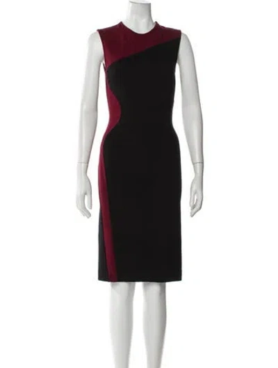 Pre-owned Stella Mccartney Colorblock Pattern Knee-length Dress In Black