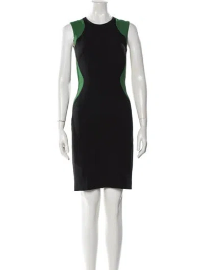 Pre-owned Stella Mccartney Colorblock Pattern Knee-length Dress In Black