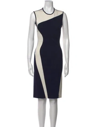Pre-owned Stella Mccartney Colorblock Pattern Knee-length Dress In Blue
