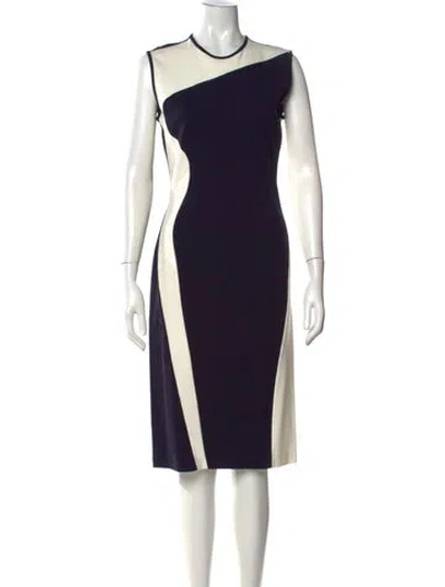 Pre-owned Stella Mccartney Colorblock Pattern Knee-length Dress In Blue