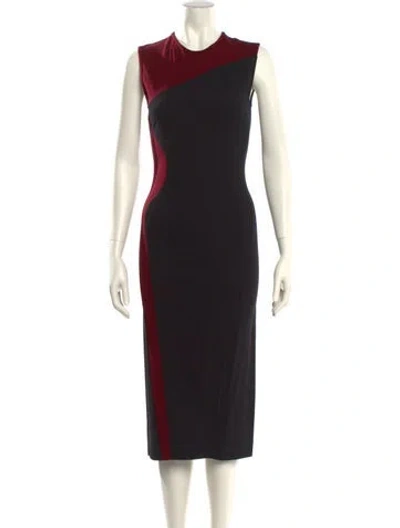 Pre-owned Stella Mccartney Colorblock Pattern Midi Length Dress In Black