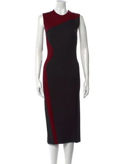 Pre-owned Stella Mccartney Colorblock Pattern Midi Length Dress In Multi
