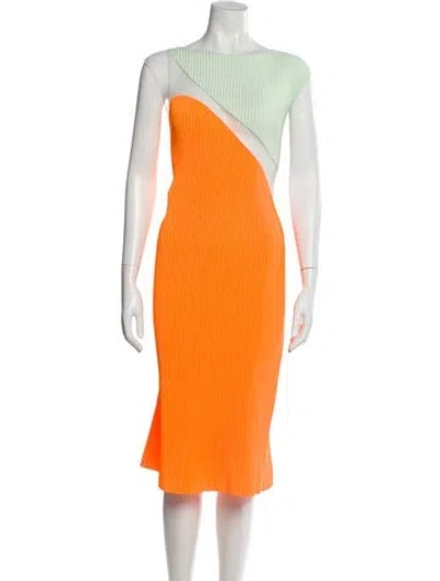 Pre-owned Stella Mccartney Colorblock Pattern Midi Length Dress In Multi