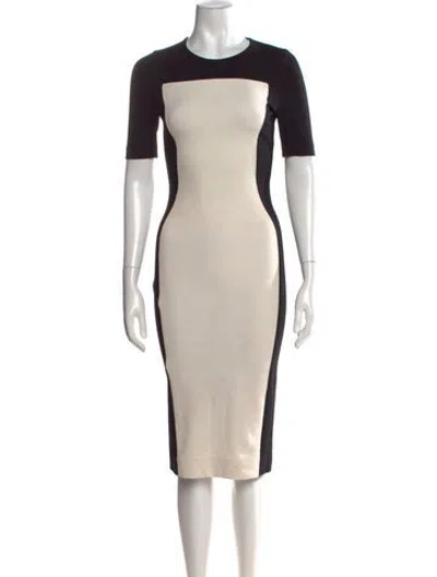 Pre-owned Stella Mccartney Colorblock Pattern Midi Length Dress In Neutrals