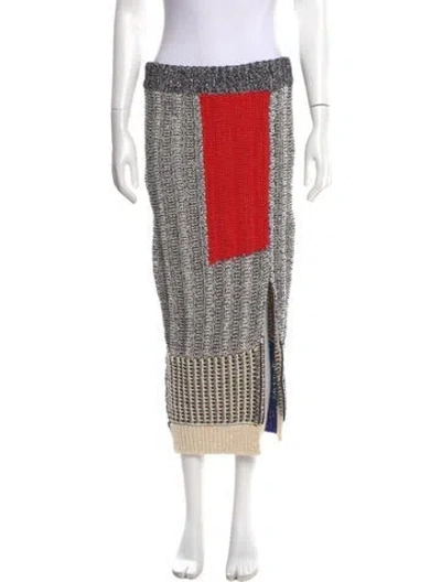 Pre-owned Stella Mccartney Colorblock Pattern Midi Length Skirt In Neutral