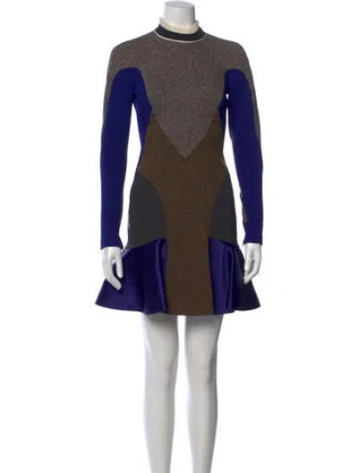 Pre-owned Stella Mccartney Colorblock Pattern Mini Dress