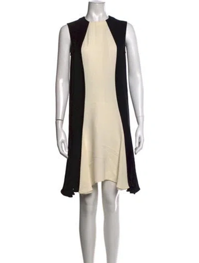 Pre-owned Stella Mccartney Colorblock Pattern Mini Dress In Black
